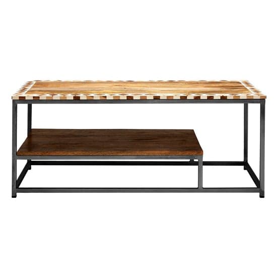 Artok Wooden Coffee Table With Black Metal Legs In Natural_2