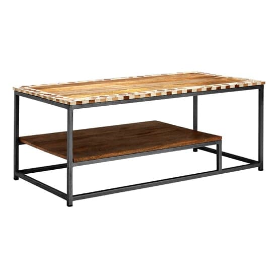 Artok Wooden Coffee Table With Black Metal Legs In Natural_3