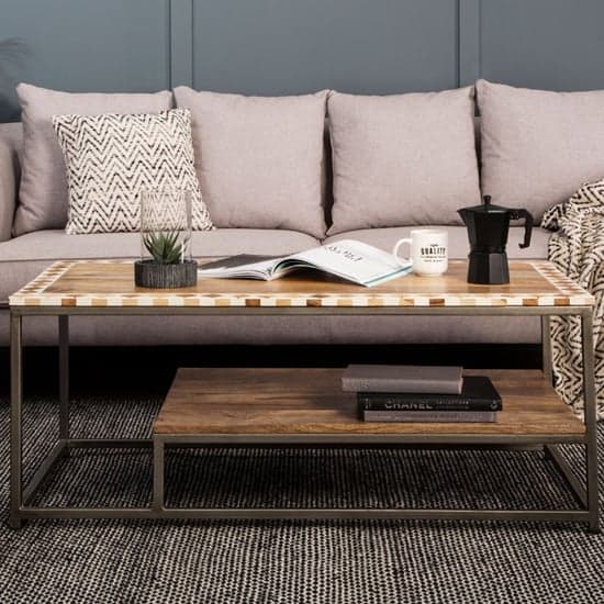 Artok Wooden Coffee Table With Black Metal Legs In Natural_1