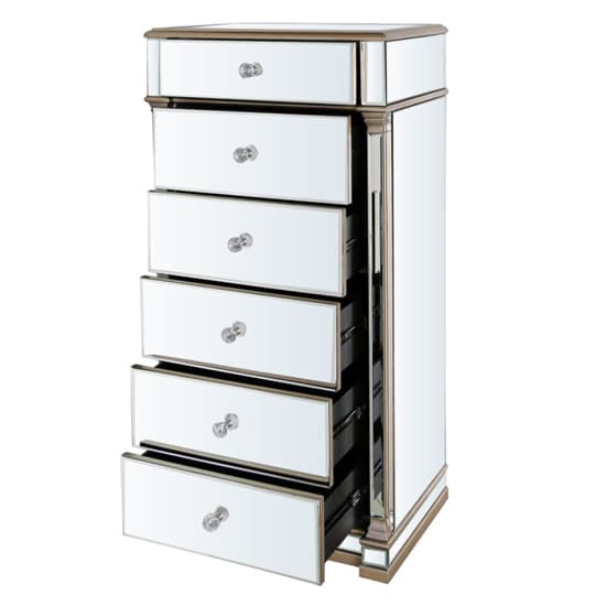 Asbury Mirrored Chest Of 6 Drawers Tall In Champagne_3