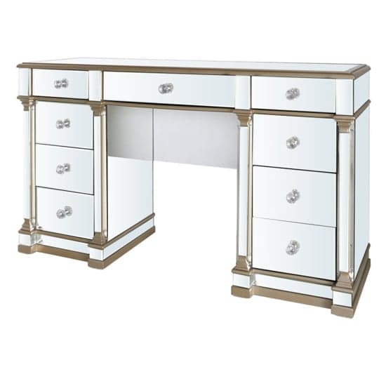 Asbury Mirrored Dressing Table With 9 Drawers In Champagne_3