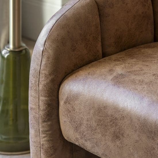 Ascoli Polyester Fabric Tub Chair In Antique Tan_2
