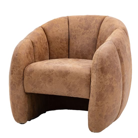 Ascoli Polyester Fabric Tub Chair In Antique Tan_4