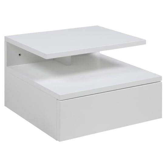 Ashanti Wall Hung Wooden Bedside Cabinet In White_2
