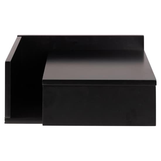 Ashanti Wall Hung Wooden Bedside Cabinet Wide In Black_4