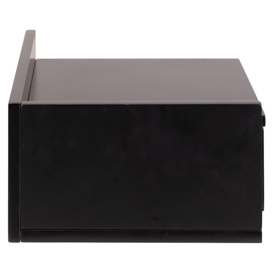Ashanti Wall Hung Wooden Bedside Cabinet Wide In Black_5