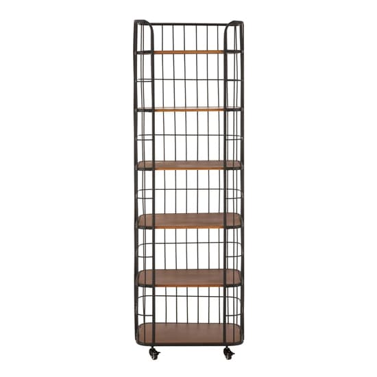 Ashbling 6 Tiers Wooden Shelving Unit In Natural And Black_2