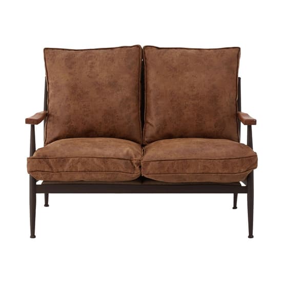 Ashbling Upholstered 2 Seater Leather Sofa In Brown_2
