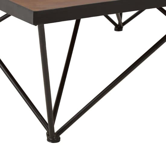 Ashbling Wooden Coffee Table With Black Metal Frame In Natural_4