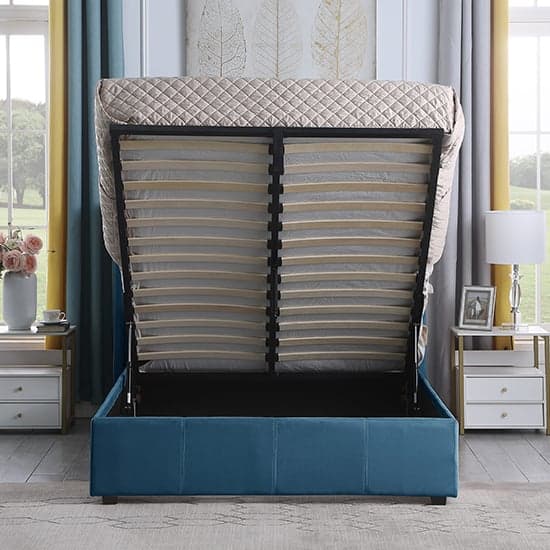 Ashburton Velvet Fabric Storage King Size Bed In Blue_4