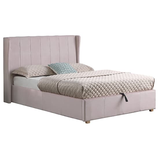 Ashburton Velvet Fabric Storage King Size Bed In Pink_5