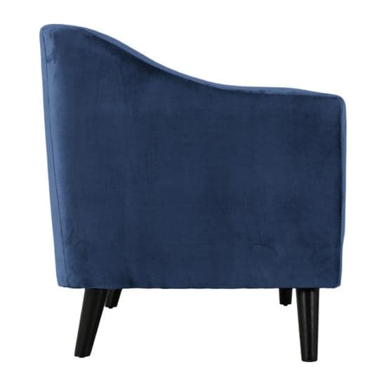 Arabella Velvet Fabric 2 Seater Sofa In Blue_3