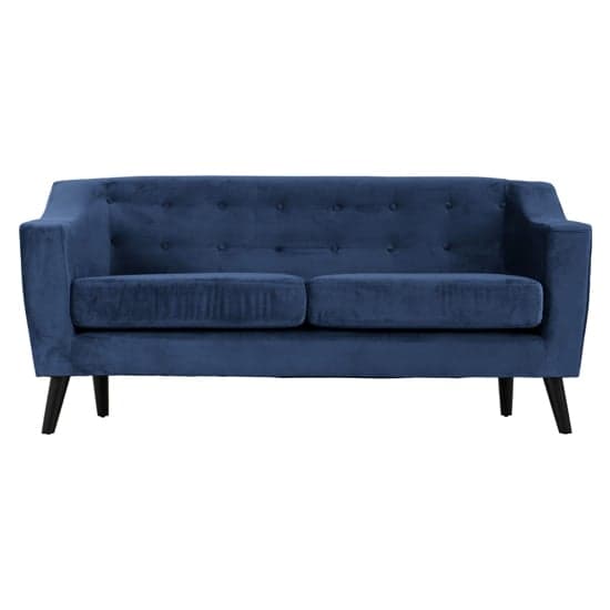Arabella Velvet Fabric 3 Seater Sofa In Blue_2