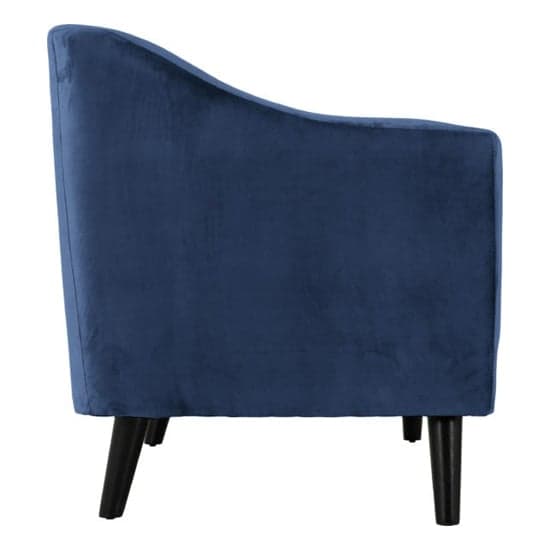 Arabella Velvet Fabric 3 Seater Sofa In Blue_4