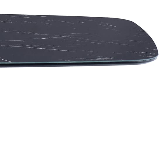 Asher Glass Dining Table Rectangular In Black Marble Effect_3