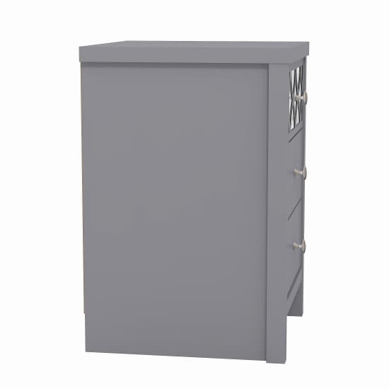Asmara Mirrored Wooden Bedside Cabinet 3 Drawers In Cool Grey_5