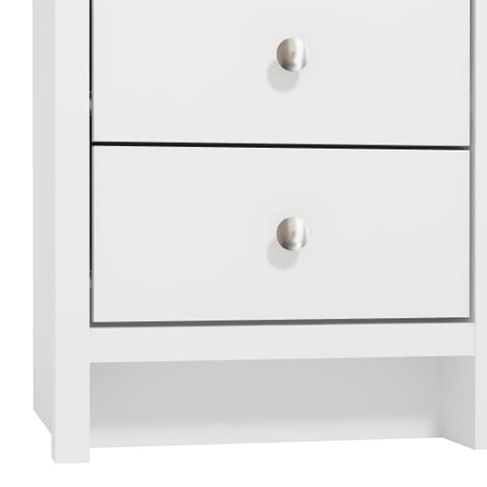 Asmara Mirrored Wooden Bedside Cabinet 3 Drawers In White_7