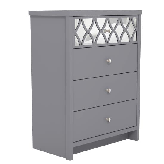 Asmara Mirrored Wooden Chest Of 4 Drawers In Cool Grey_4