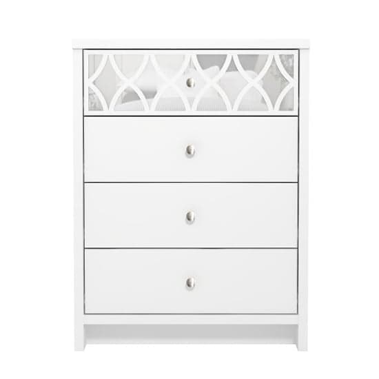 Asmara Mirrored Wooden Chest Of 4 Drawers In White_3
