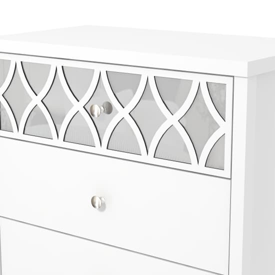 Asmara Mirrored Wooden Chest Of 4 Drawers In White_8