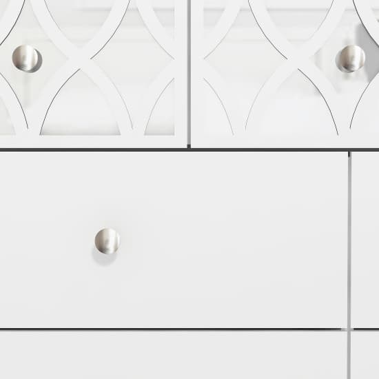 Asmara Mirrored Wooden Chest Of 7 Drawers In White_9