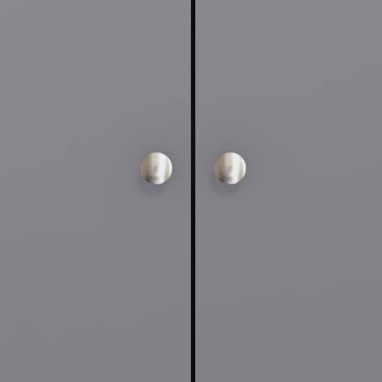 Asmara Wooden Wardrobe 2 Door 1 Mirrored Drawer In Cool Grey_7
