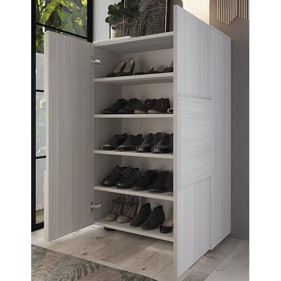 Aleta Wooden Shoe Storage Cabinet With 2 Door In Eucaliptus Oak_2