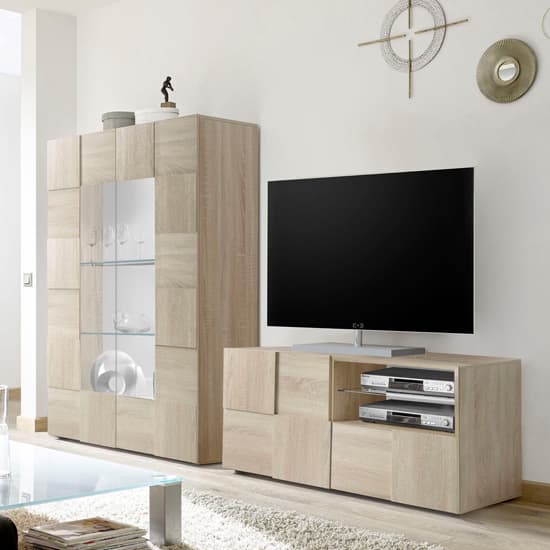 Aleta Small TV Stand In Sonoma Oak With 1 Door 1 Drawer_5
