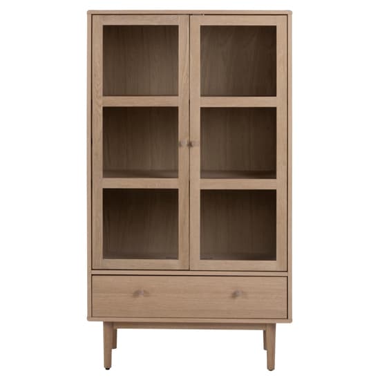 Astonik Wooden Display Cabinet With 2 Doors In Oak White_4