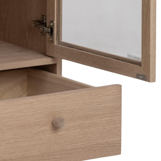 Astonik Wooden Display Cabinet With 2 Doors In Oak White_6