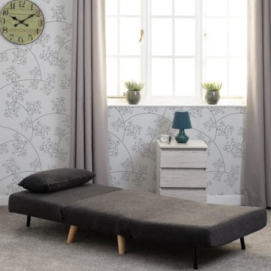 Annecy Boucle Fabric Chair Bed In Grey_2