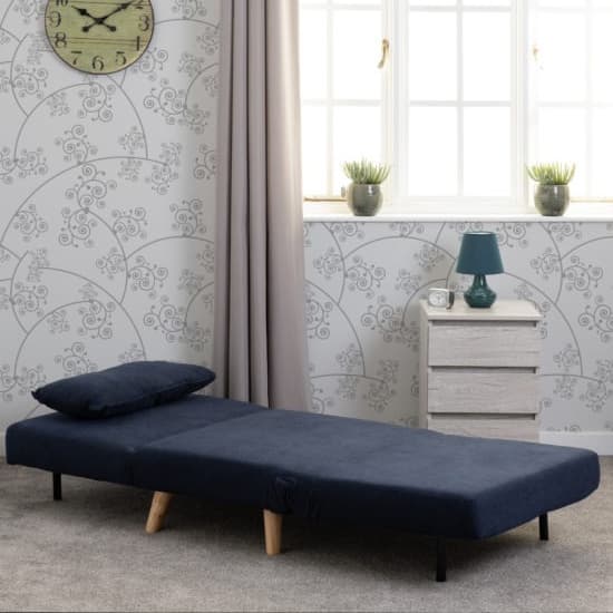 Annecy Fabric Chair Bed In Navy Blue_2