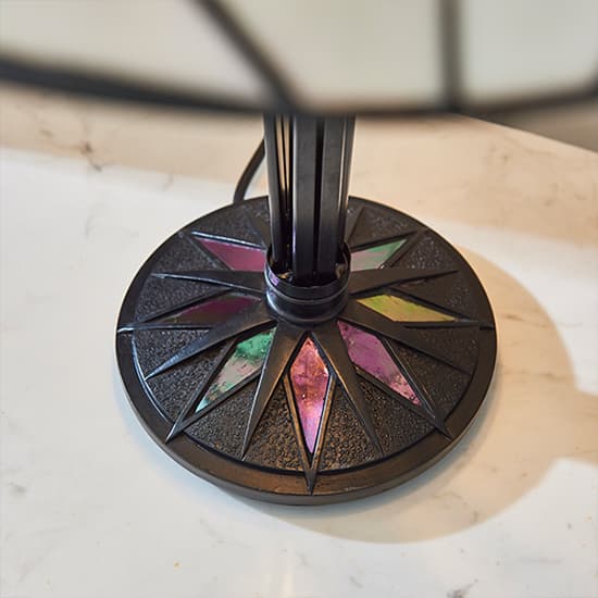 Astoria Medium Tiffany Glass Table Lamp In Black_4