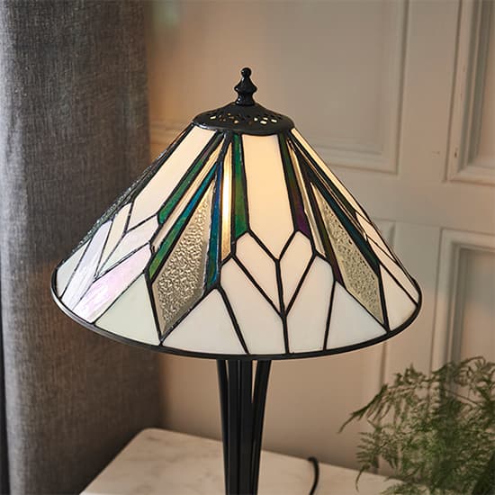 Astoria Small Tiffany Glass Table Lamp In Black_3