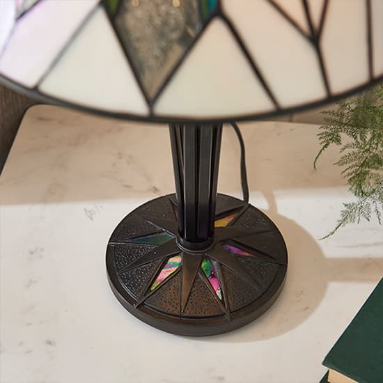 Astoria Small Tiffany Glass Table Lamp In Black_4