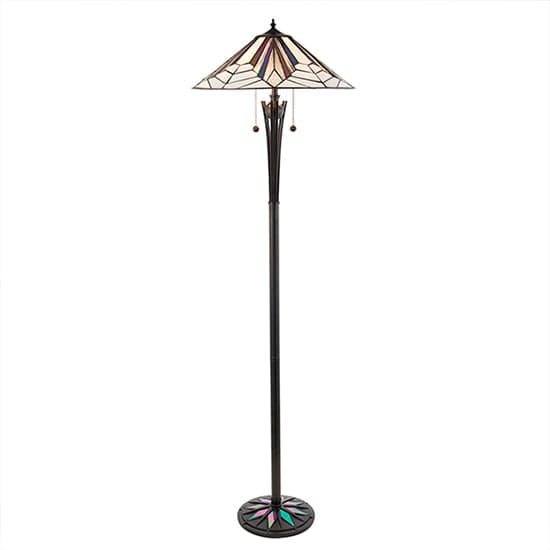Astoria Tiffany Glass Floor Lamp In Black_2