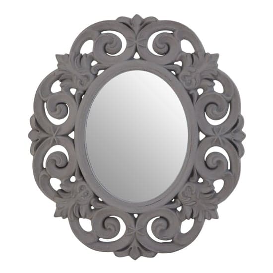 Astoya Scroll Design Wall Mirror In Antique Grey_1