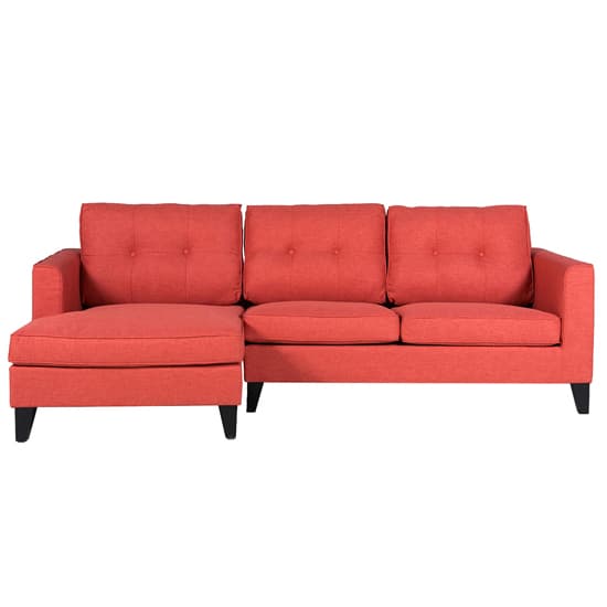Astride Fabric Left Hand Corner Sofa In Rust Furniture in Fashion