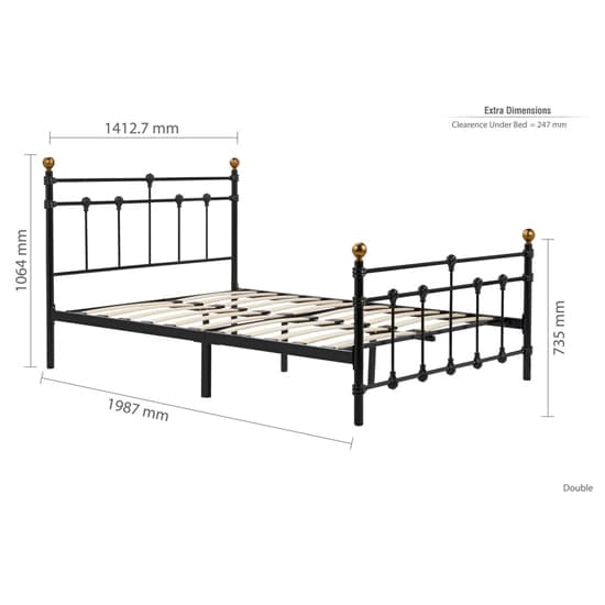 Atalla Metal Double Bed In Black_6