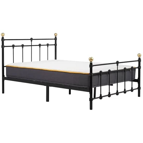 Atalla Metal Small Double Bed In Black_2