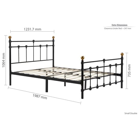Atalla Metal Small Double Bed In Black_6
