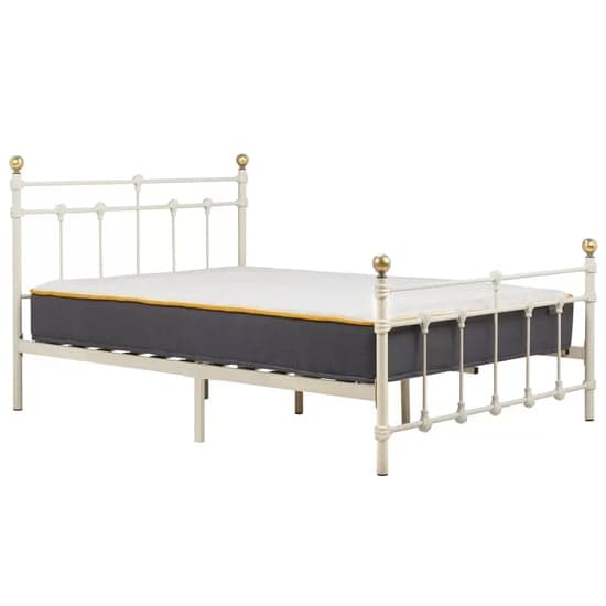 Atalla Metal Small Double Bed In Cream_2