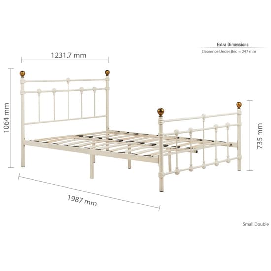Atalla Metal Small Double Bed In Cream_6
