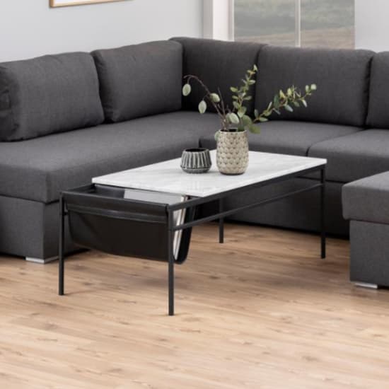 Ataloya Marble Coffee Table With Rack In Guangxi White Furniture in