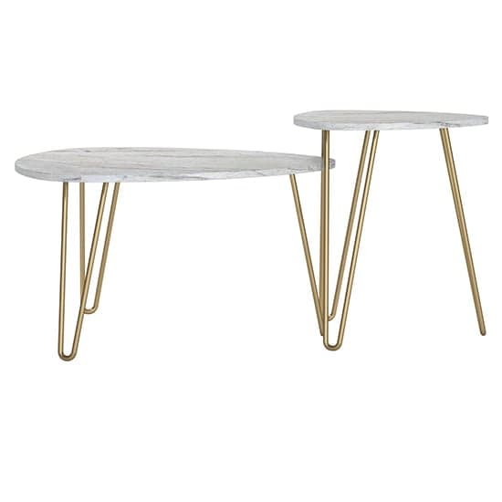 Athens Wooden Nest Of 2 Tables In White Marble Effect_5