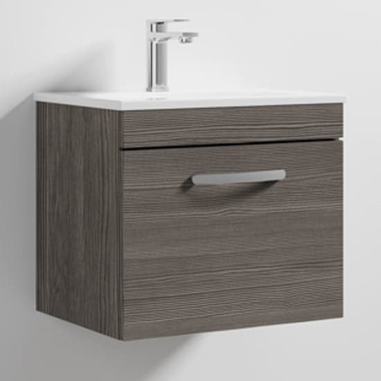 Athenia 50cm 1 Drawer Wall Vanity With Basin 2 In Brown Grey_1