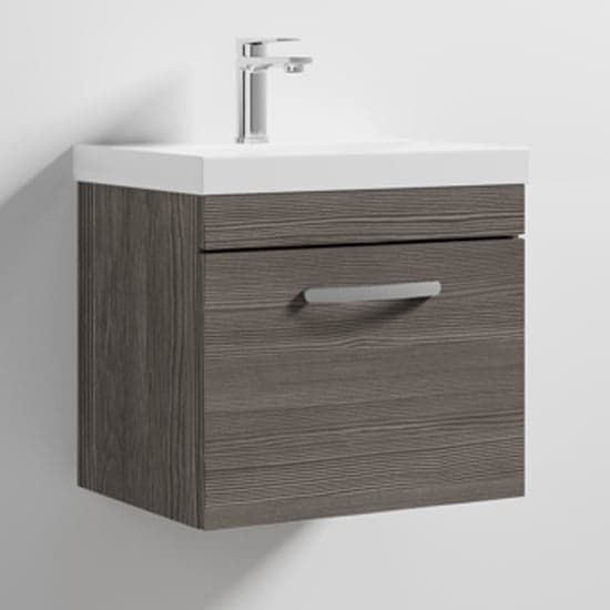 Athenia 50cm 1 Drawer Wall Vanity With Basin 3 In Brown Grey_1