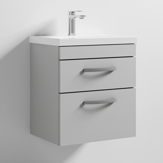 Athenia 50cm 2 Drawers Wall Vanity With Basin 1 In Grey Mist_1