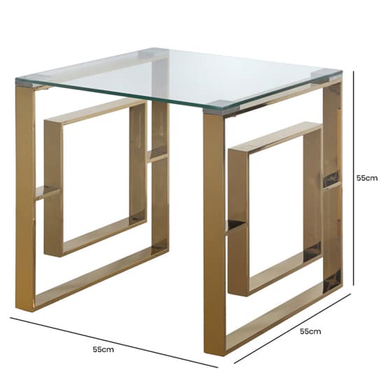 Athens Clear Glass End Table With Gold Metal Base_3