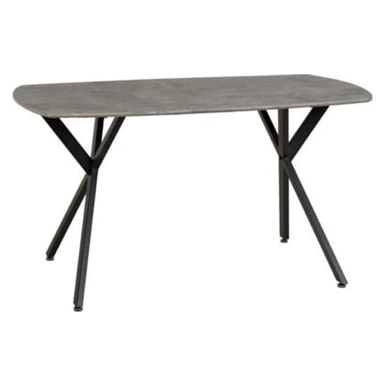Alsip Concrete Effect Dining Table With 4 Lyster Grey Chairs_2